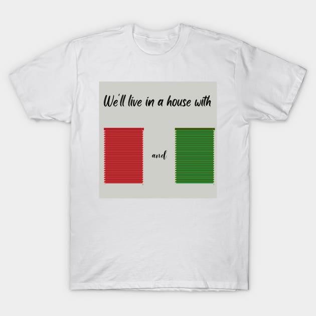 Red and Green Shutters T-Shirt by ThePureAudacity